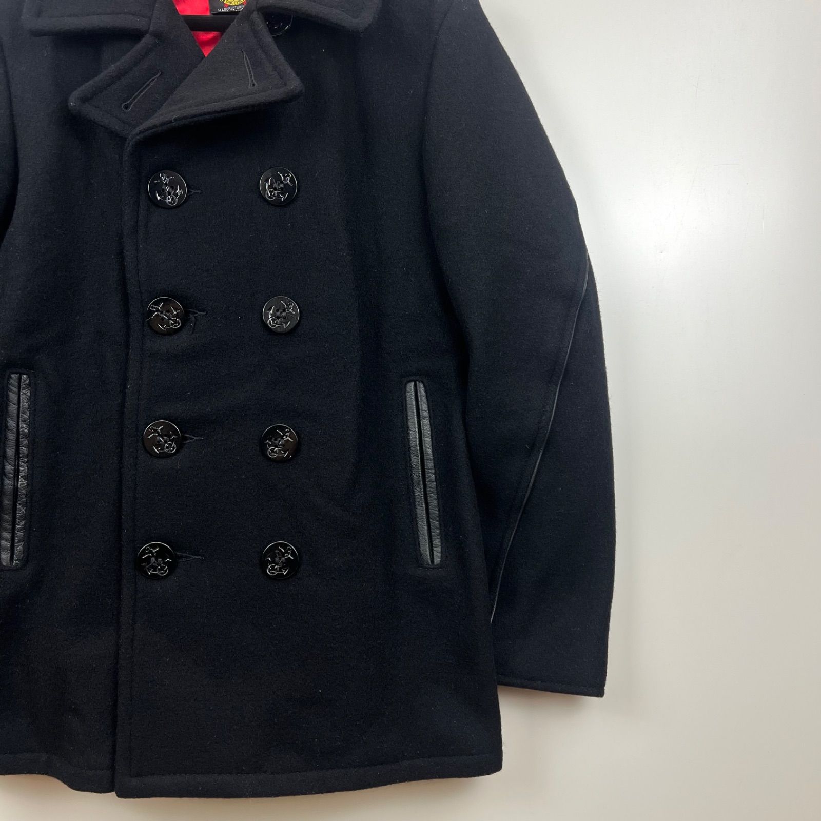 SCHOTT 740C Leather piping PEA jacket 38 M ショット 高級 レザー