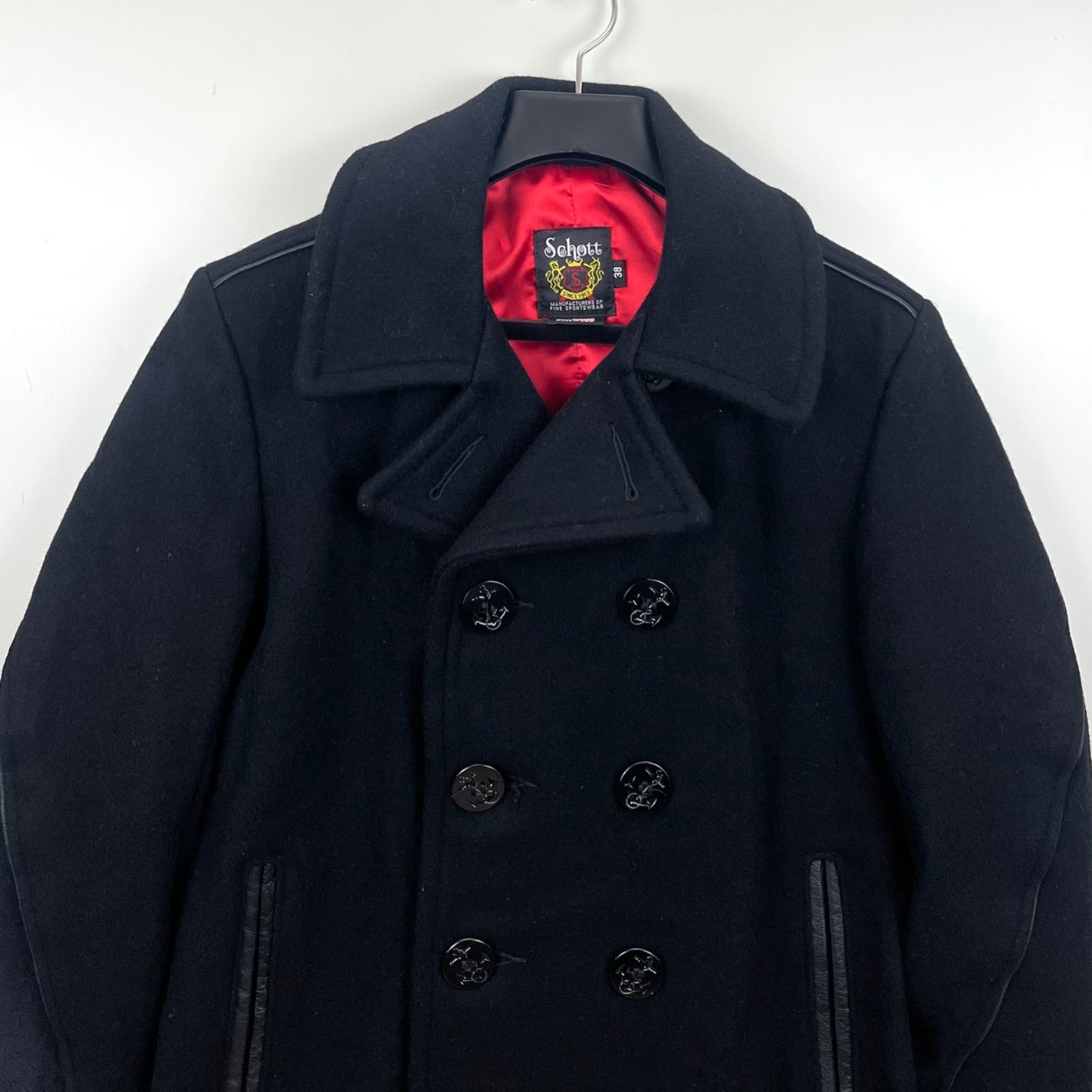 SCHOTT 740C Leather piping PEA jacket 38 M ショット 高級 レザー