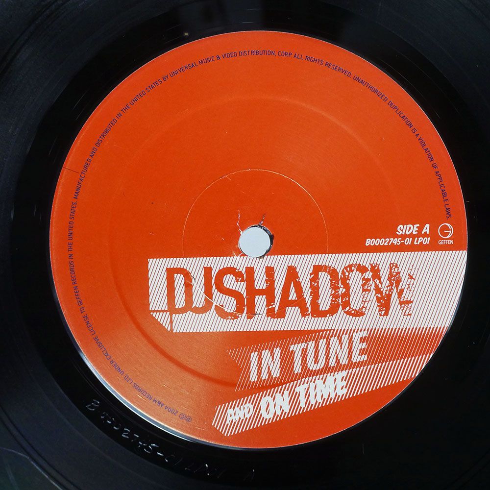 US盤 DJ SHADOW IN TUNE AND ON TIME LIVE! GEFFEN LP その他 レコード CD DVD ブルーレイ