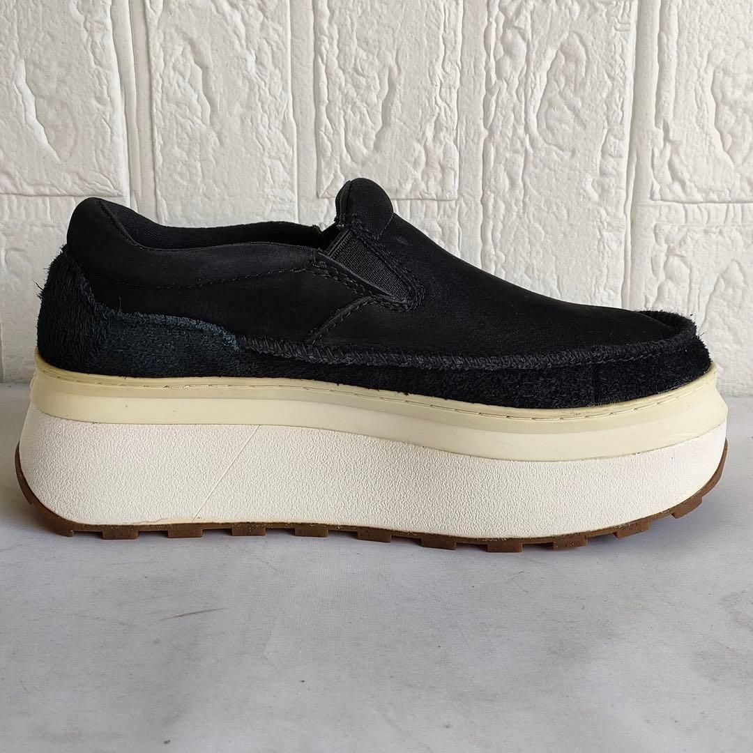  UGG アグ 厚底 マリン スリッポン スニーカー スエード ブラック 22 cm スリッポン 靴