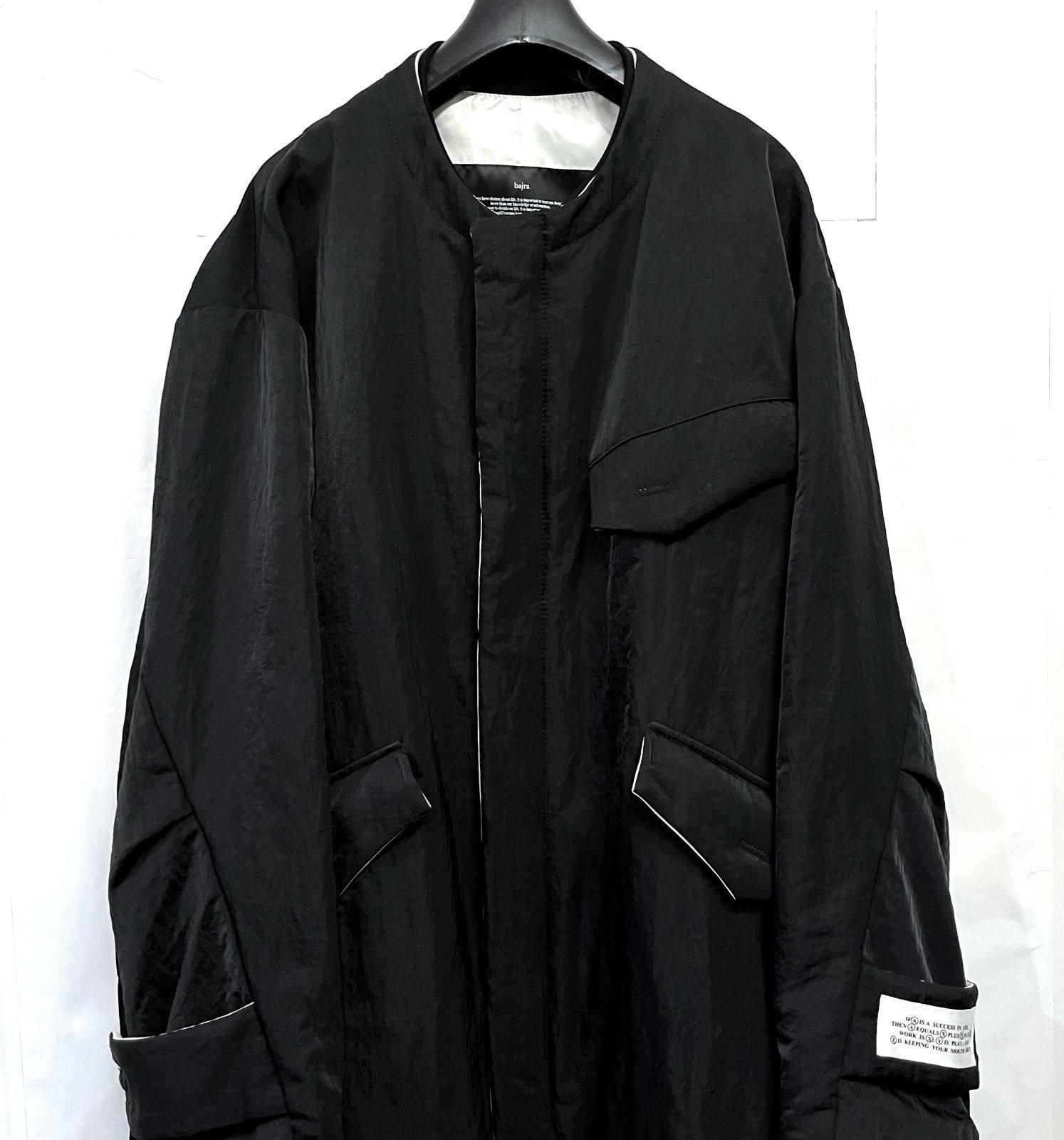 バジュラbajra/used/コート/060 bajra｜バジュラ ノーカラー ナイロン モッズコート 141UC04