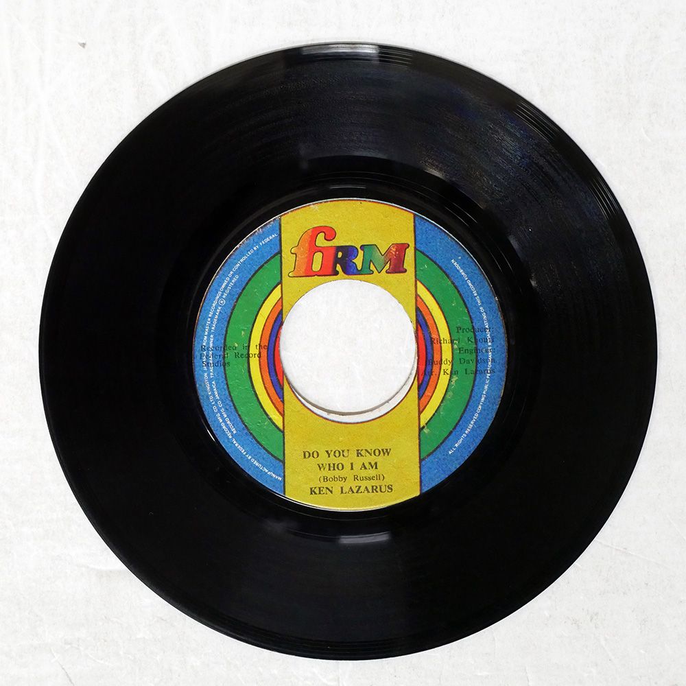 ジャマイカ盤 KEN LAZARUS SO GOOD DO YOU KNOW WHO I AM FRM NONE 7
