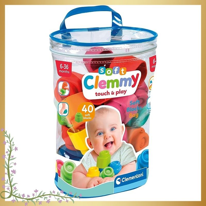 Clemmy クレミー ベビークレミー 6ヶ月からのやわらか知育ブロック 入 ソフトバッグセット 1