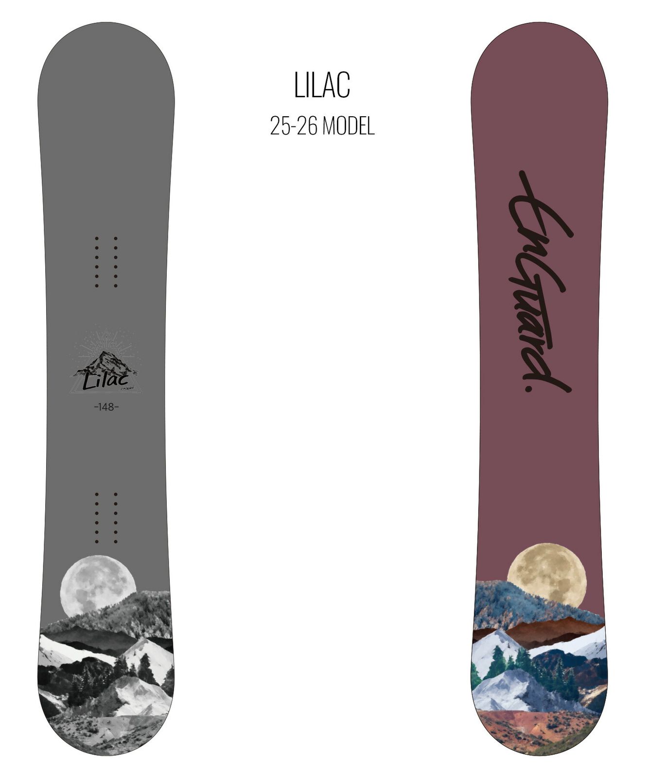 2526】新品 EnGuard アンガード スノーボード 板 ユニセックス Lilac