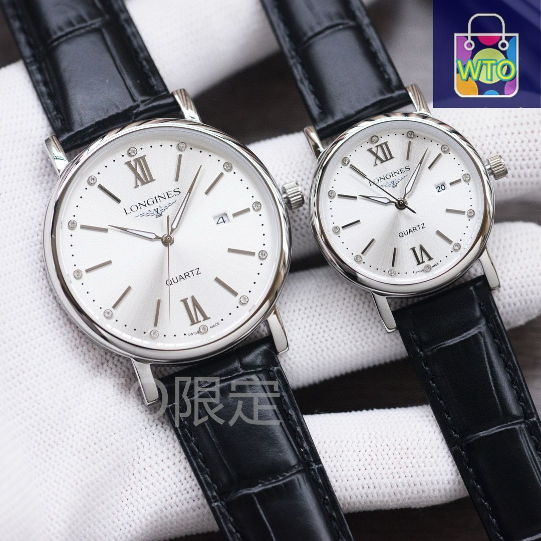 ロンジン　クォーツ　2本セット 今日特価】Longines ロンジン カップル用クォーツ腕時計-WTO輸入2