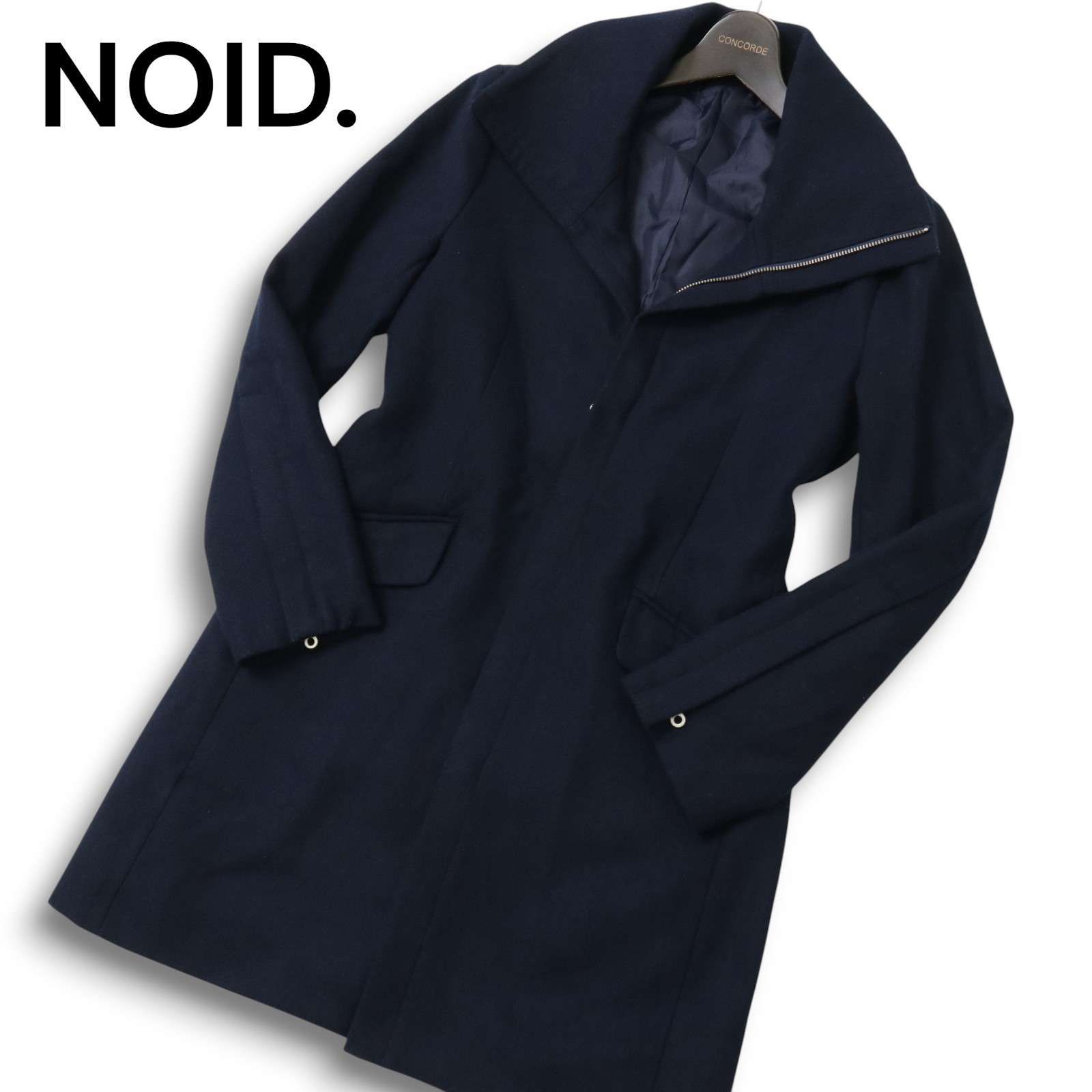 NOID. ノーアイディー 秋冬☆ メルトン ハイカラー コート Sz.1 メンズ 