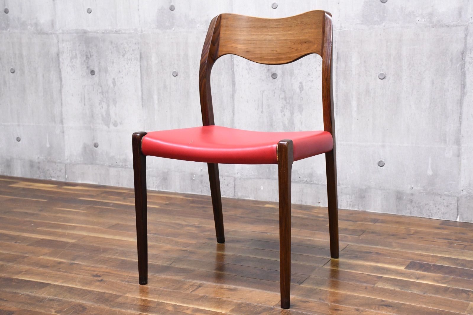 EKK 87 J.L.Moller J.Lモラー Model.71 ローズウッド材 ニールス オット モラー DANISH 北欧ヴィンテージ デンマーク ダイニングチェア ビンテージ