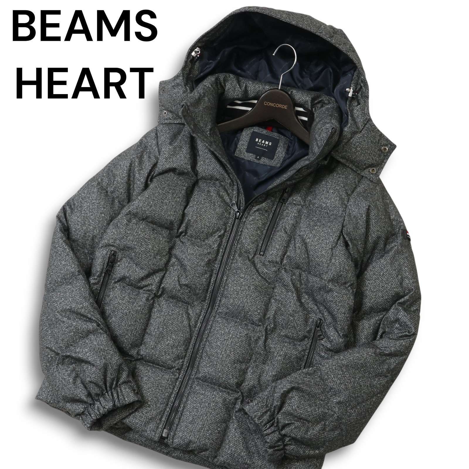 BEAMS HEART」 ダウンジャケット S グレー メンズ BEAMS OUTLET 