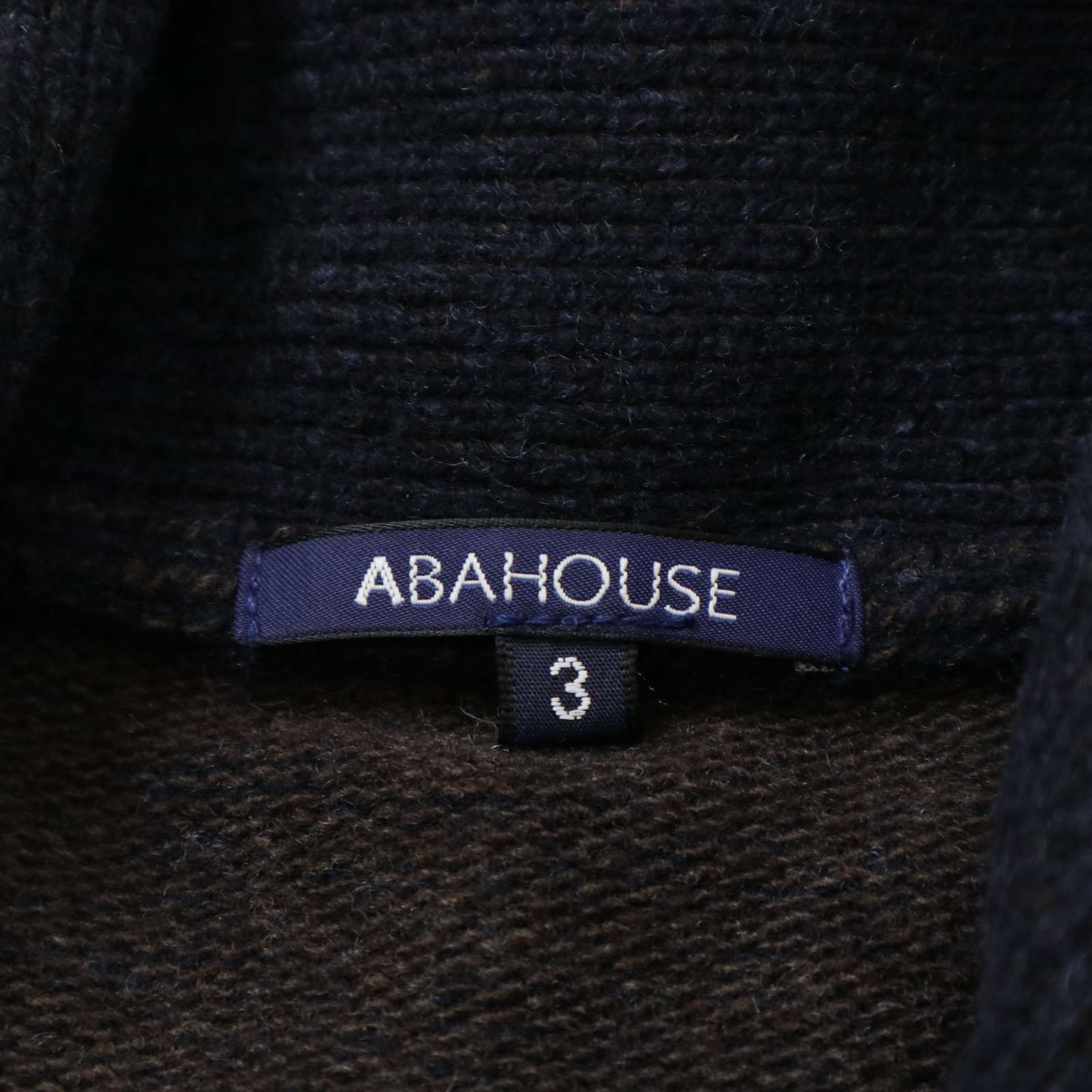 ABAHOUSE アバハウス 秋冬 ウール☆ ショールカラー ニット 