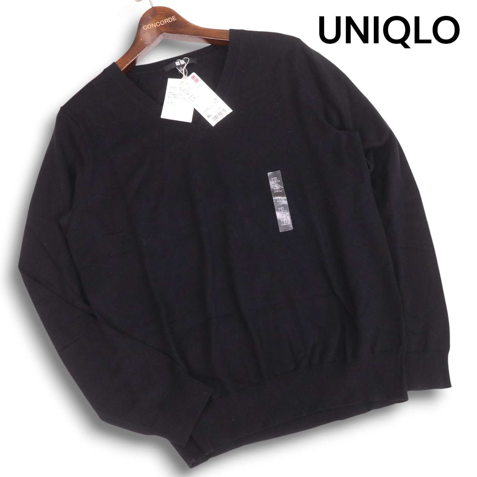 新品 未使用】 UNIQLO ユニクロ 秋冬 コットン カシミヤ Vネック 
