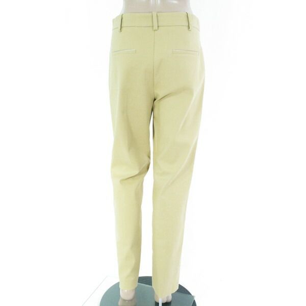 80 OFF アリジ ALYSI パンツ 42 EPT 1129 Lサイズ ベージュ レディース コットンパンツ ストレッチ ストレート イタリア製