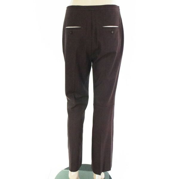 80 OFF アリジ ALYSI パンツ 42 EPT 1134 Lサイズ ブラウン レディース ウールパンツ ストレート キレイめボトムス イタリア製