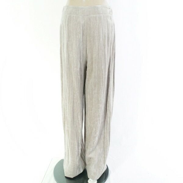 80 OFF アリジ ALYSI パンツ 42 EPT 1138 Lサイズ グレージュ レディース ワイドパンツ ボトムス イタリア製