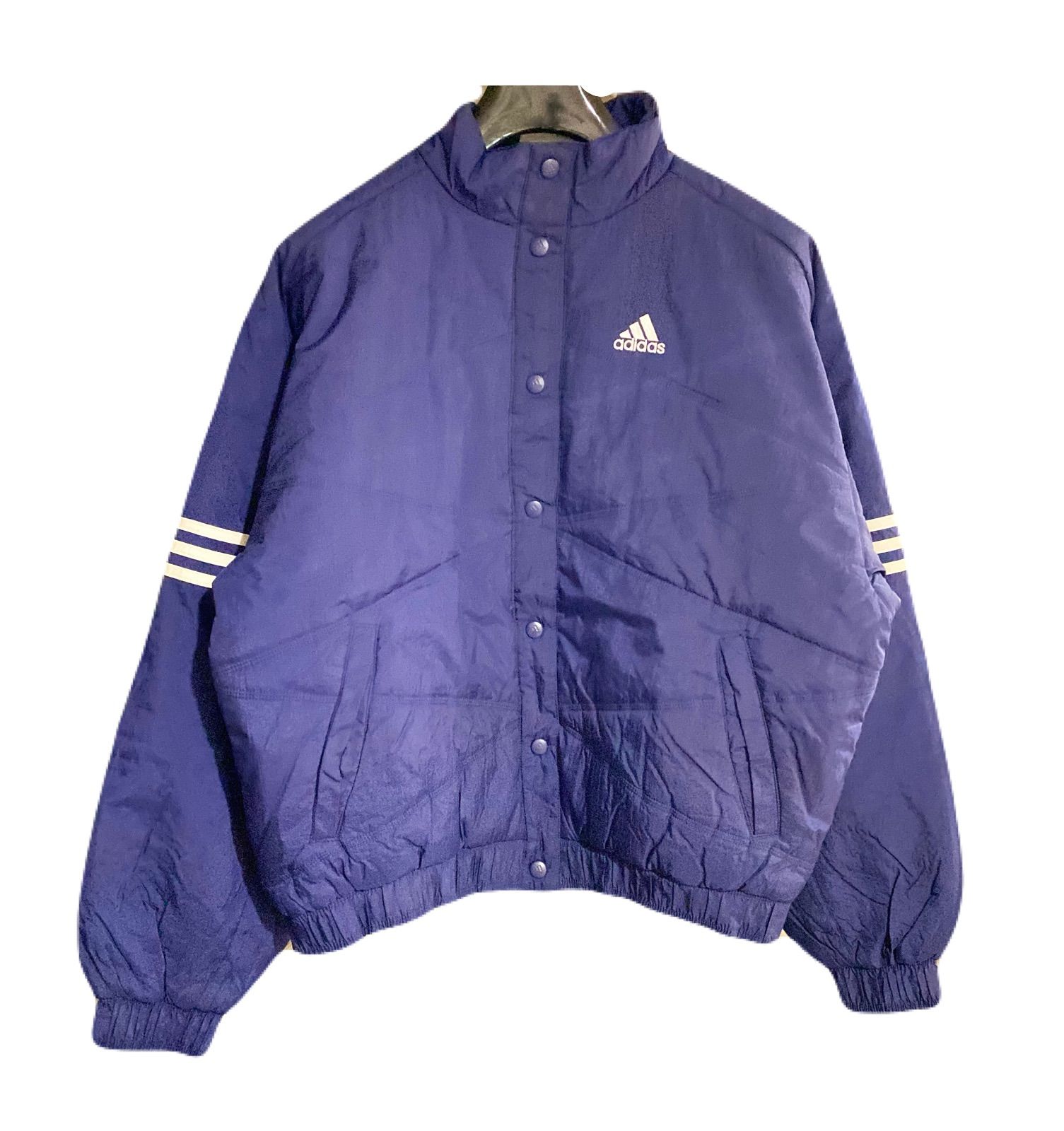 90s アディダス　パステルブルー　スイングトップ　ジャンバー　ブルゾン adidas アディダス 90s L ブルー 中綿入り パディングジャケット