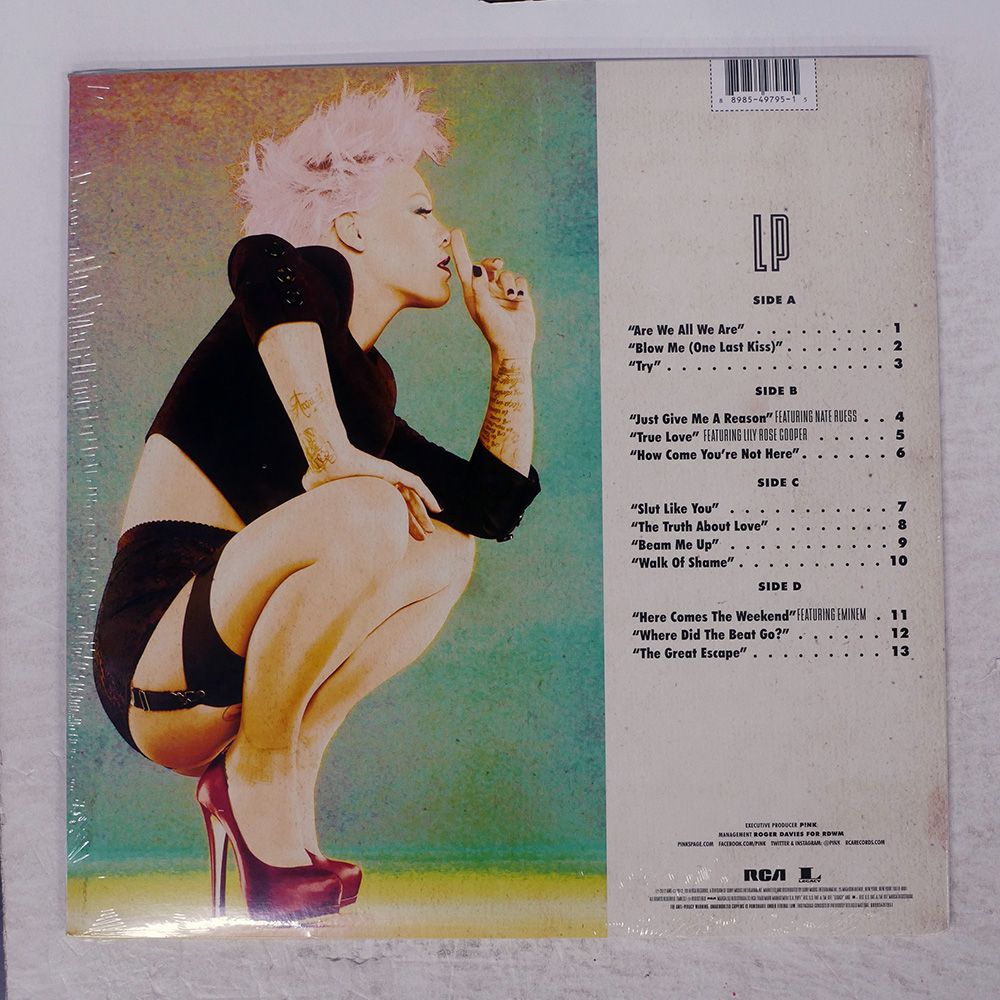 US盤 P!NK THE TRUTH ABOUT LOVE RCA LP