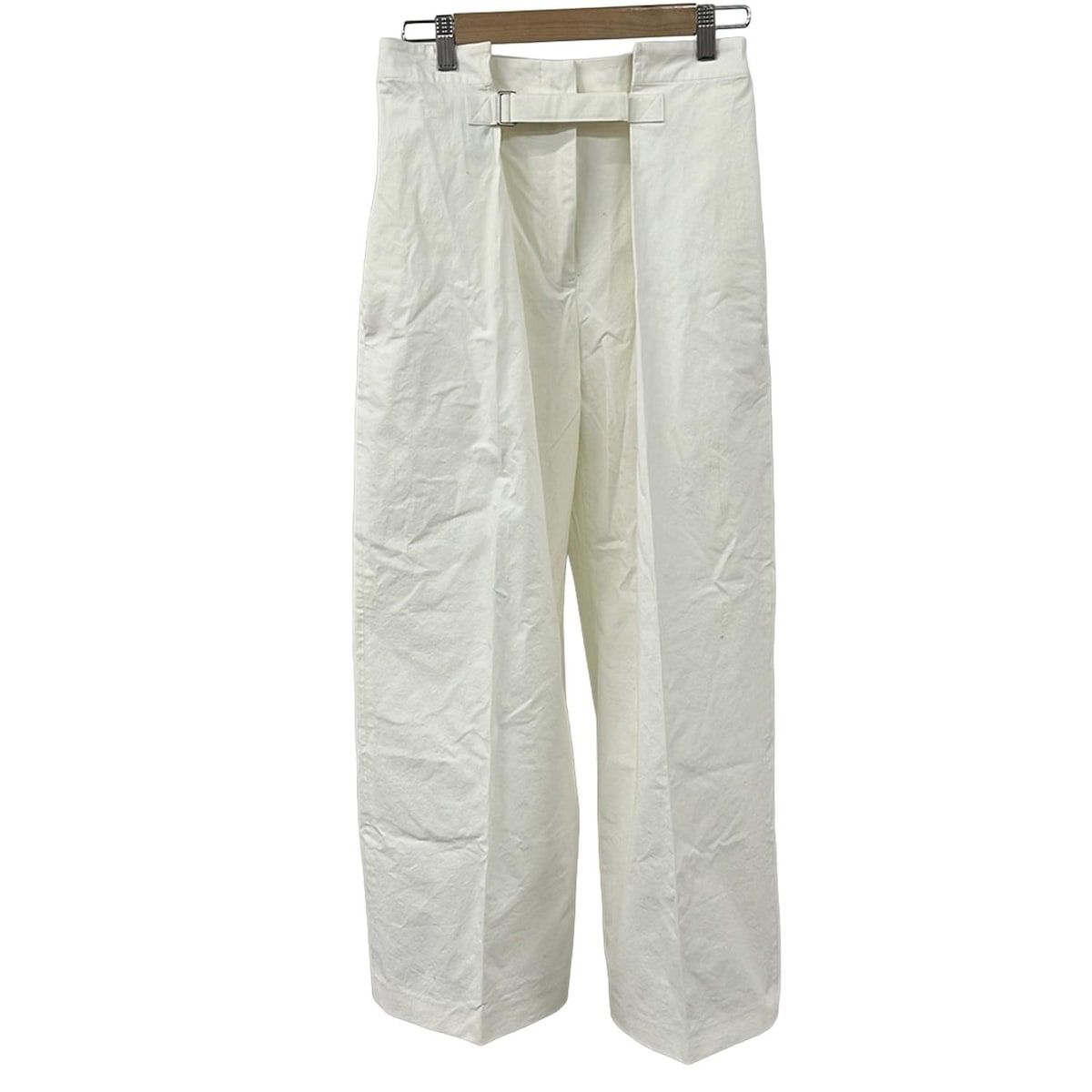 ジルサンダー パンツ サイズ32 XS レディース - 白 フルレングス ワイドパンツ