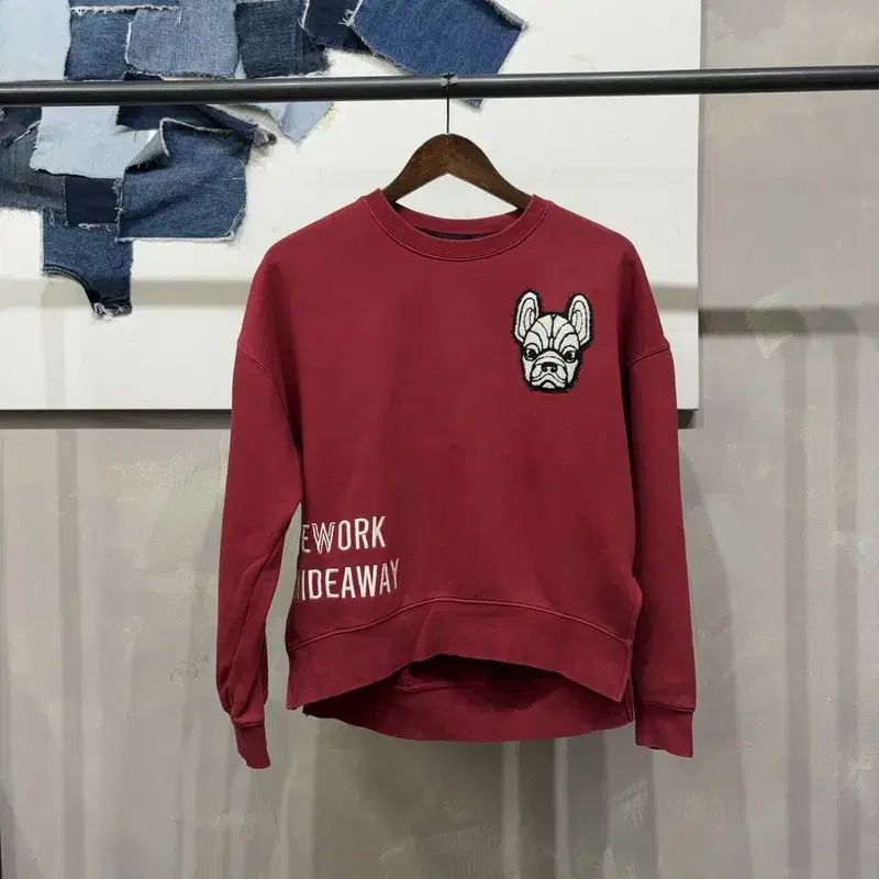 90) ライフウォーク カジュアル 刺繍 起毛 スウェット 長袖 Tシャツ