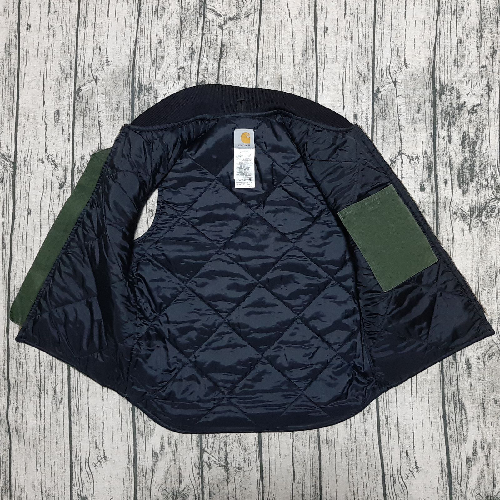 size S】Carhartt Duck Vest Cypress Green カーハート ダックベスト