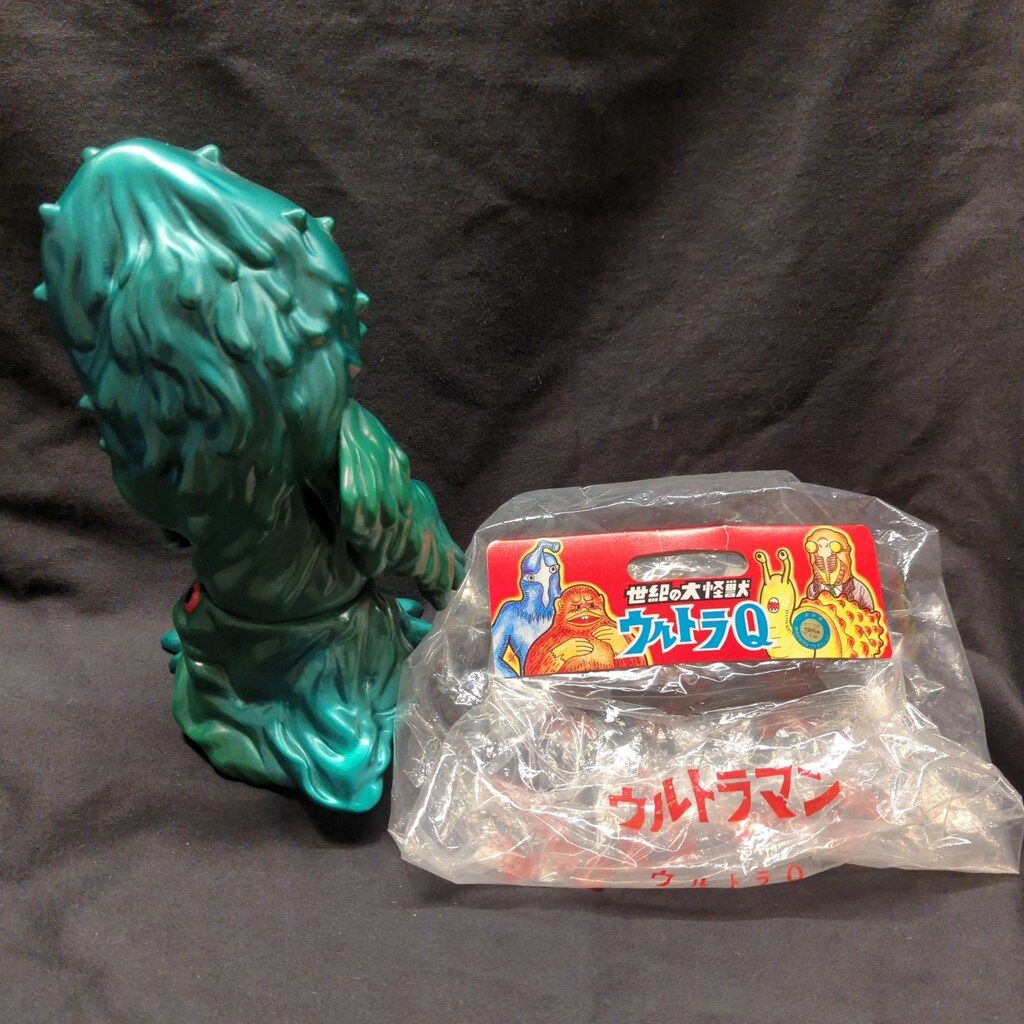 M 1号 世紀の大怪獣ウルトラQウルトラマン グリーンモンス1期 深緑成型|メタ緑 黄 塗装