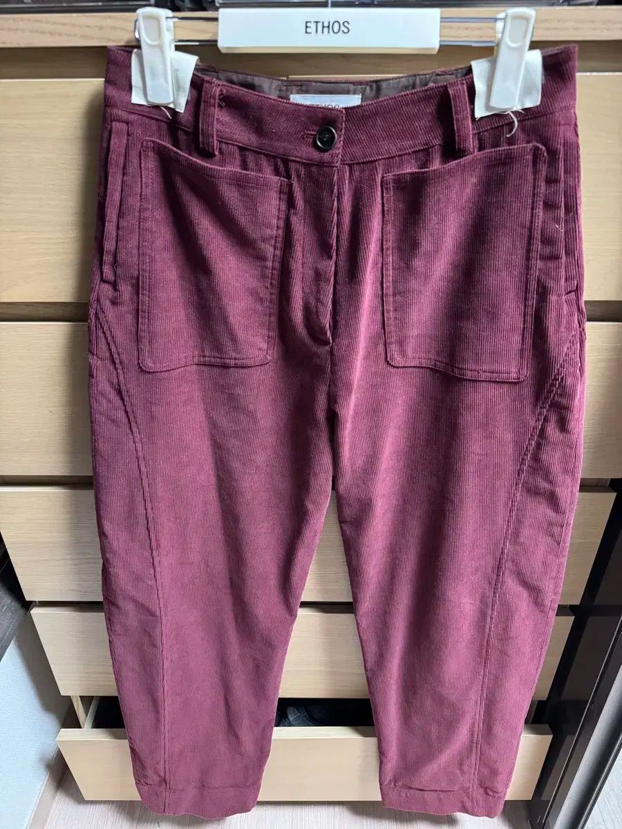  エートス コーデュロイ パンツ ワイン COLOR M サイズ チノパン パンツ