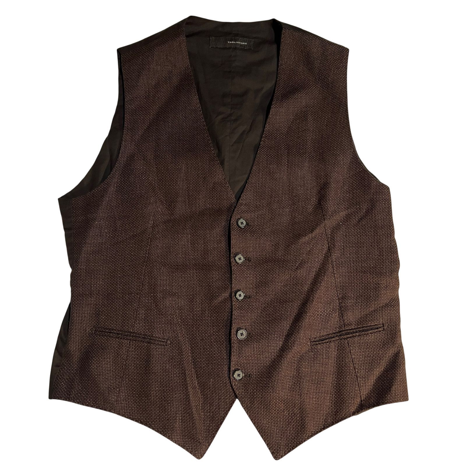 C407 TAGLIATORE タリアトーレ ベスト チョッキ ブラウン フォーマル