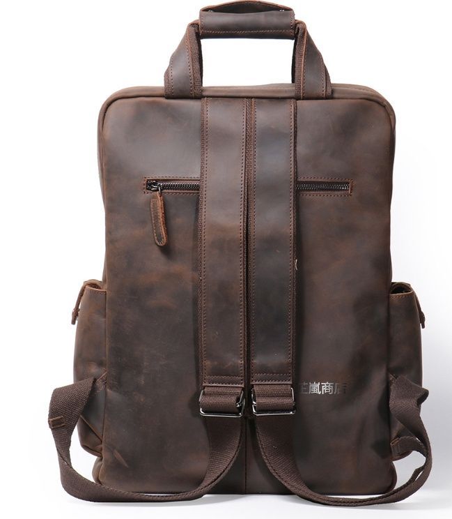  メンズ 本革 バックパック クラフトレザー 瘋馬皮 登山旅行用 頭層牛革 大容量 ノートパソコンバッグ リュック バックパック バッグ