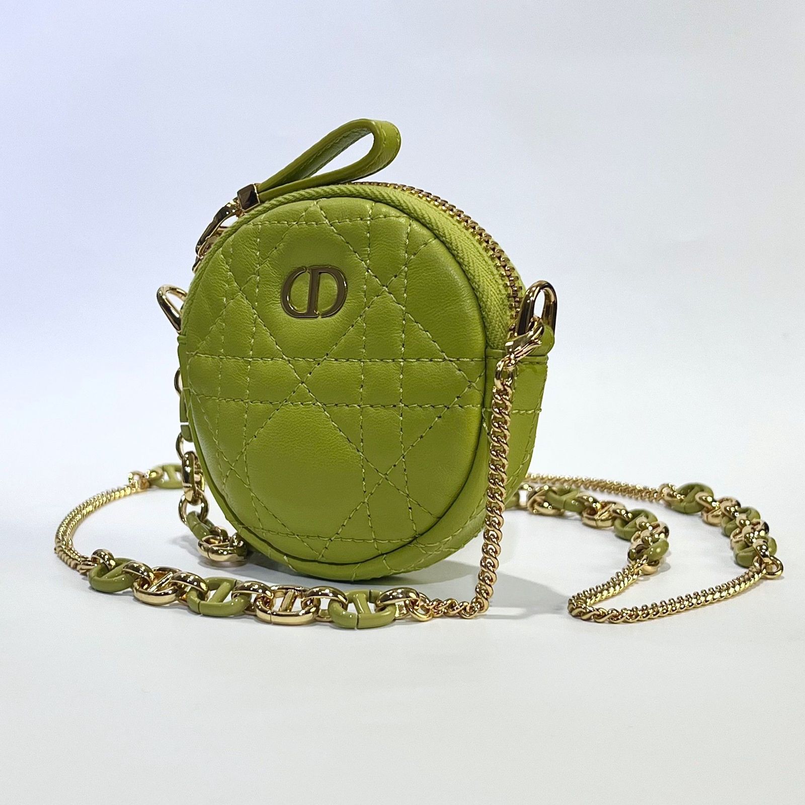 Dior ディオール カナージュ カロ ミニラウンド チェーンショルダー 