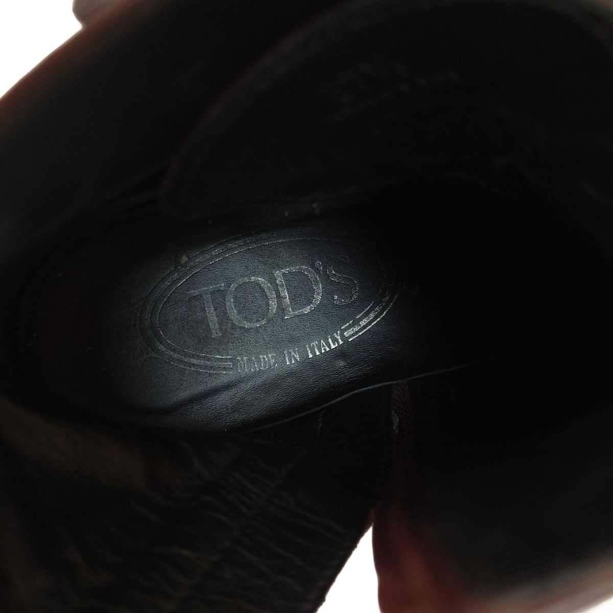 TOD S トッズ ショートブーツ 37 1|2 レディース - ダークブラウン レザー
