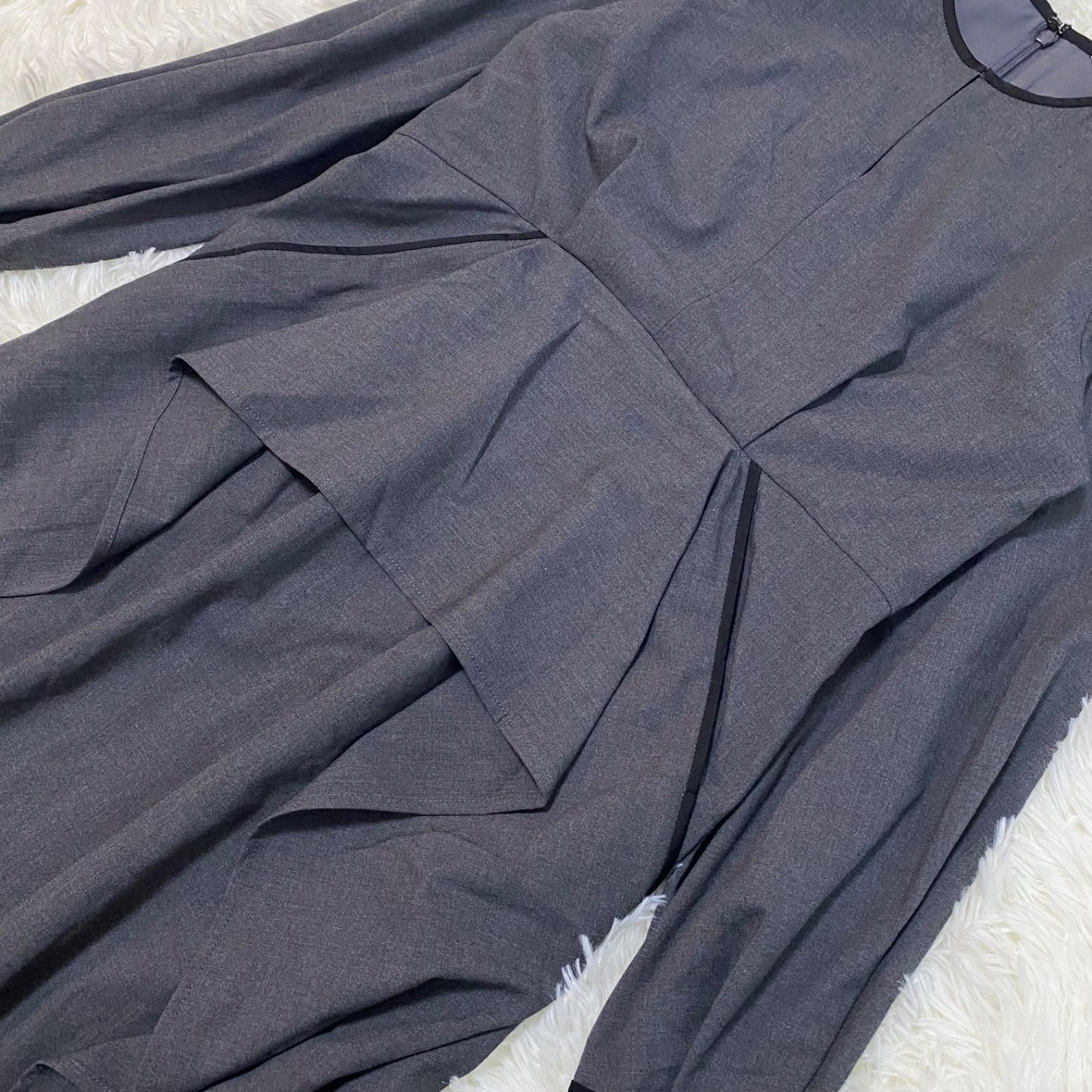 美品】 CLANE クラネ WAIST FRILL ONEPIECE ロング ワンピース フリル