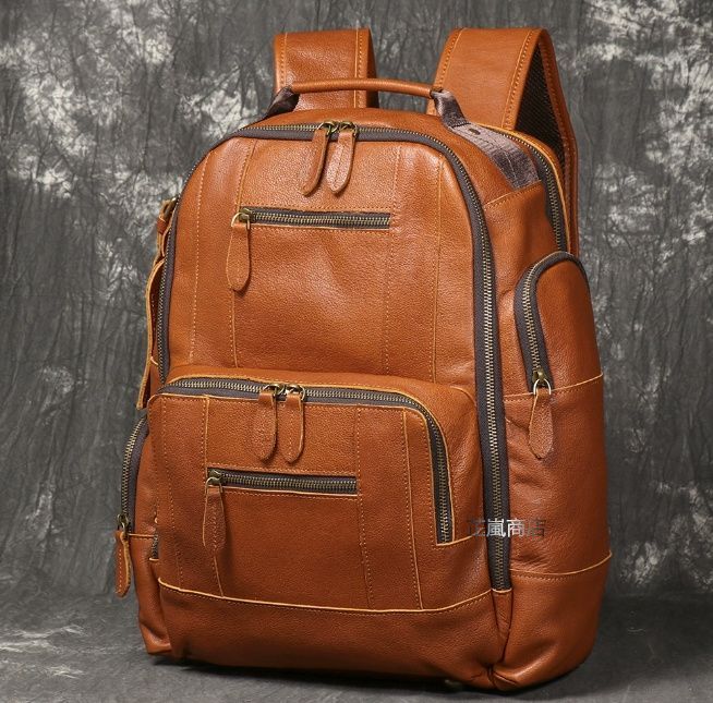 メンズ 本革 出張旅行バックパック 植鞣革 スーツケース通し 頭層牛革