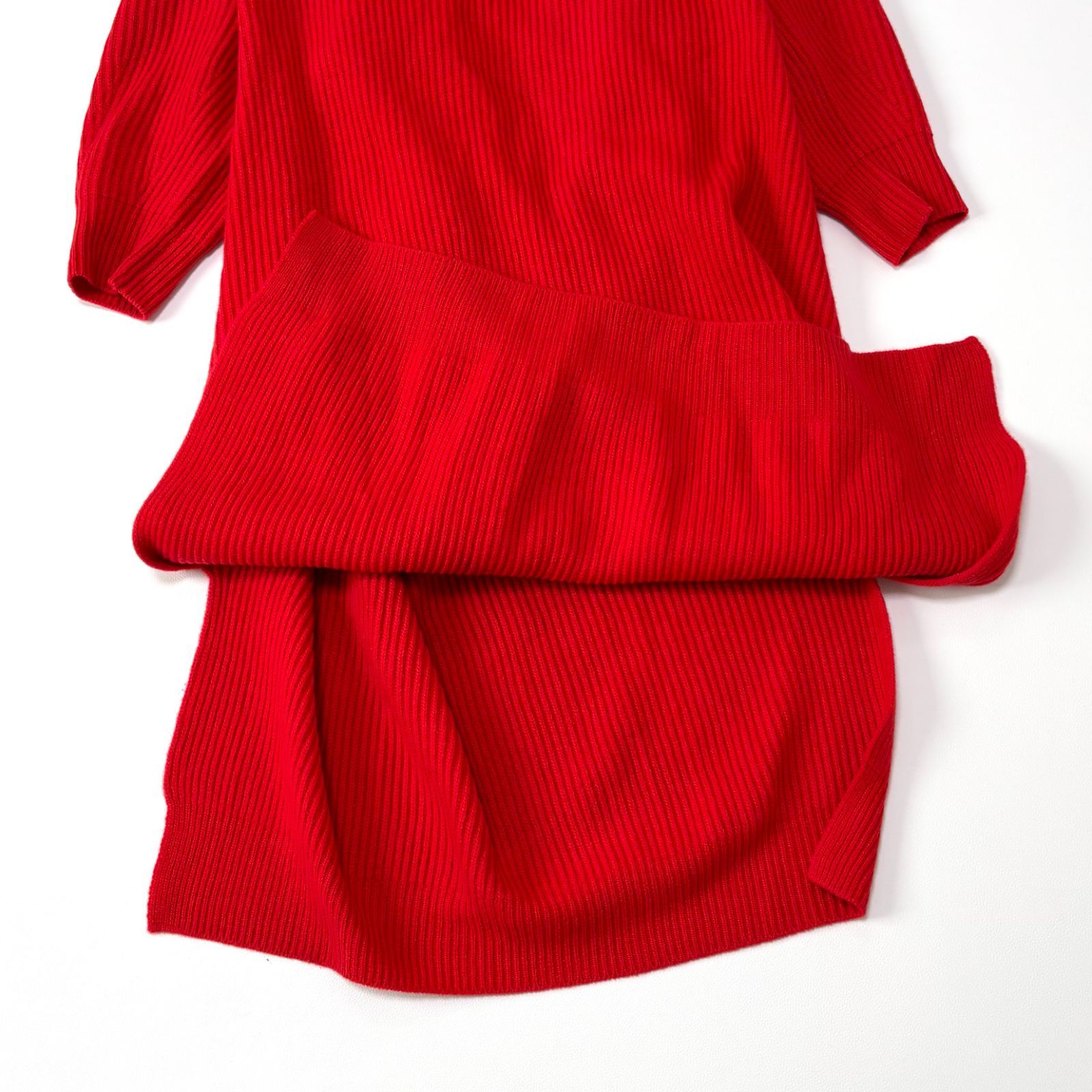 極美品 ナゴンスタンス nagonstans Vネック カシミヤ混 ロングニット