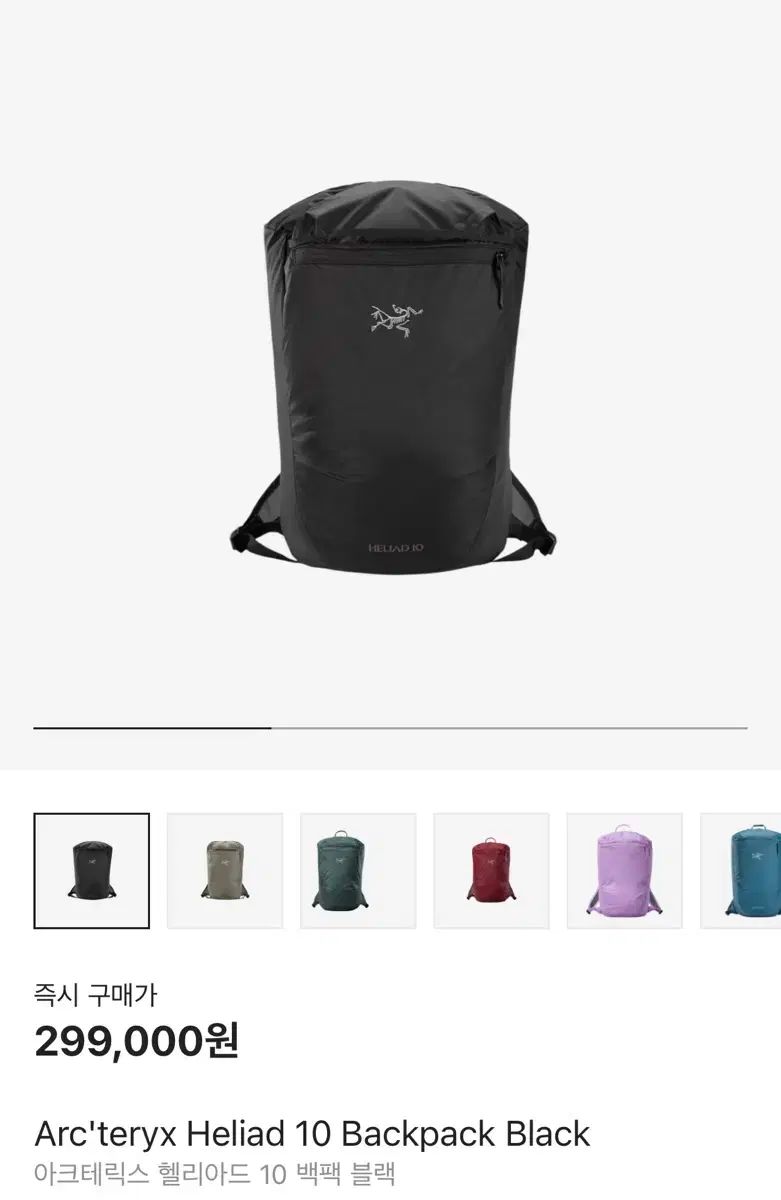 アークテリクス ヒリアド 10 バックパック ブラック