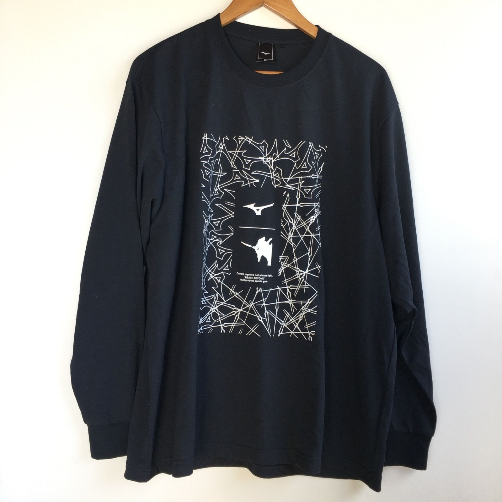 ミズノ×エヴァンゲリオン グラフィックTシャツ メンズ XL ブラック 
