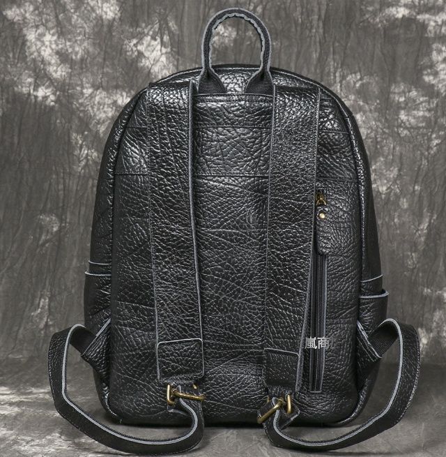 メンズ バイソンレザー バックパック 大容量