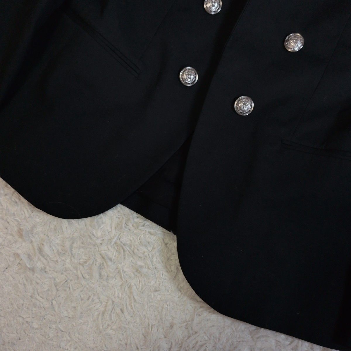 美品✨ BALMAIN バルマン メンズ ダブルブレストジャケット 銀ボタン