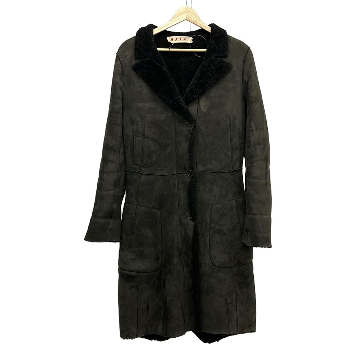 MARNI(マルニ) コート サイズ40 M レディース美品 - ダークグレー 長袖