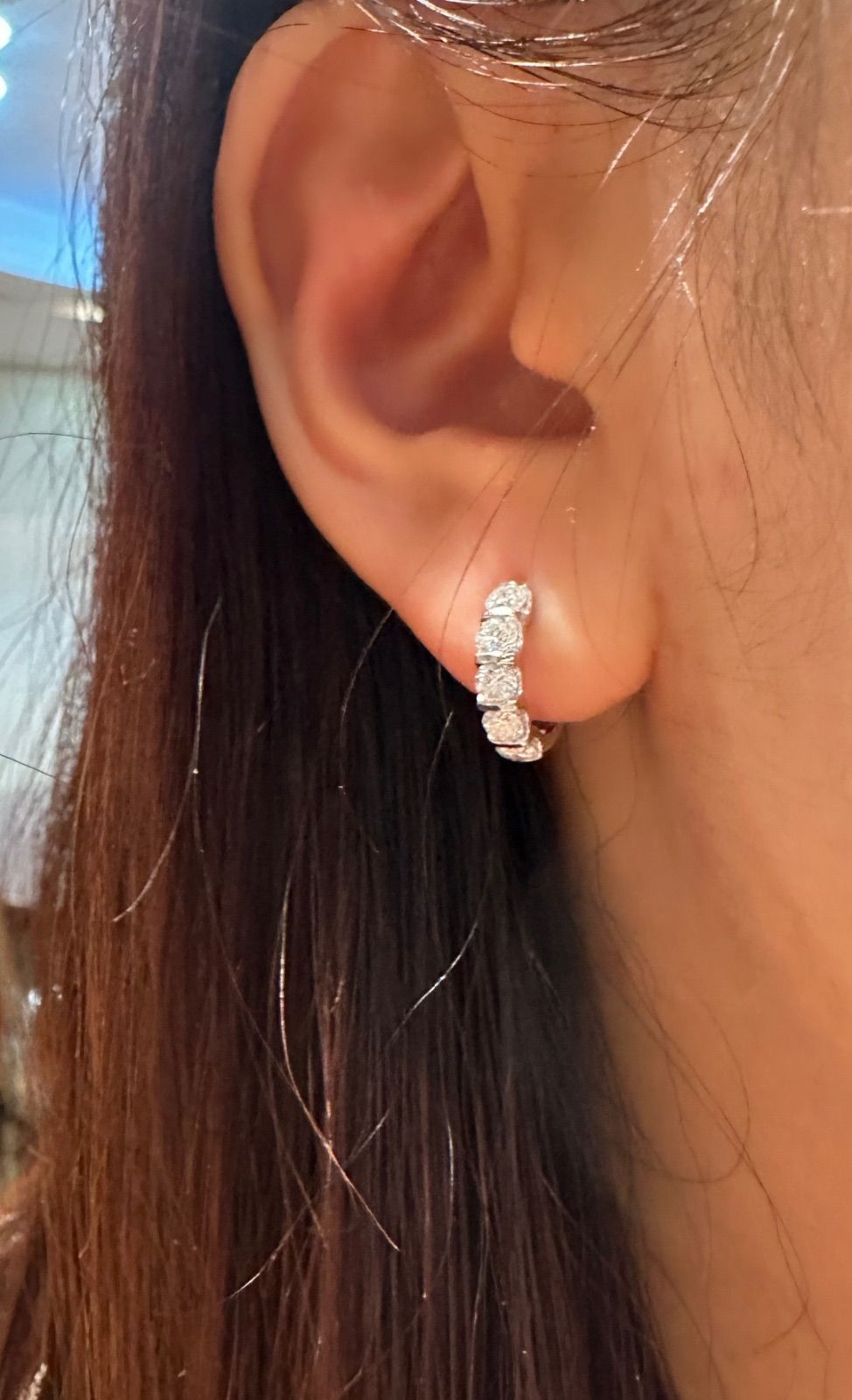 PT900 ラボグロウンダイヤモンド フープピアス（0.942ct） - メルカリ