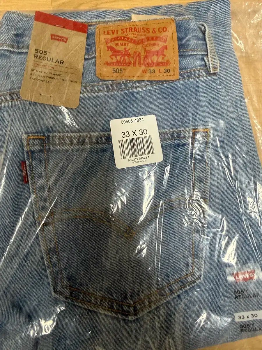 (新品)リーバイス 505-4834 33x30'ライトストーンウォッシュ