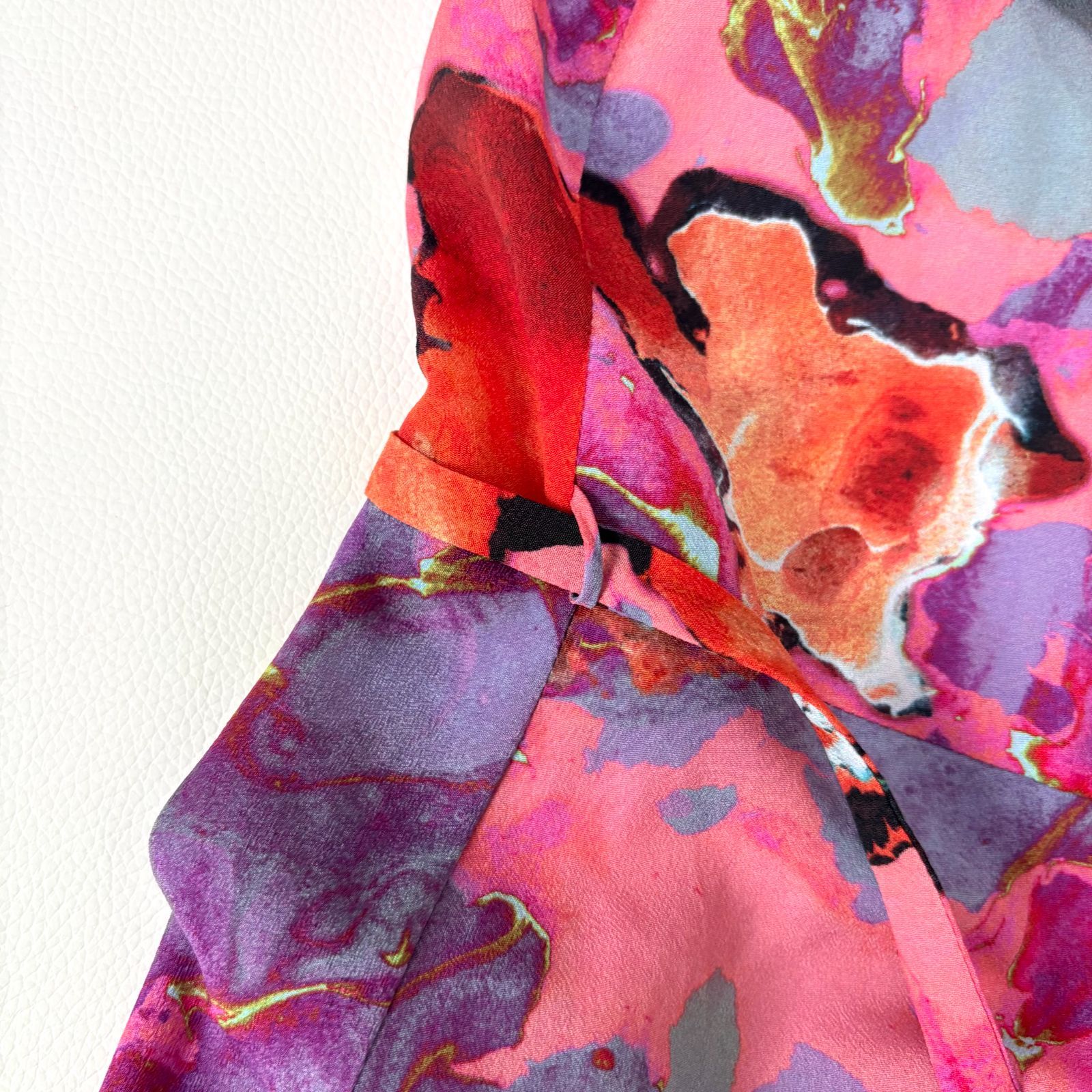 ポールスミス PS Paul Smith 総柄ワンピース 40 ピンク系 美品 アート