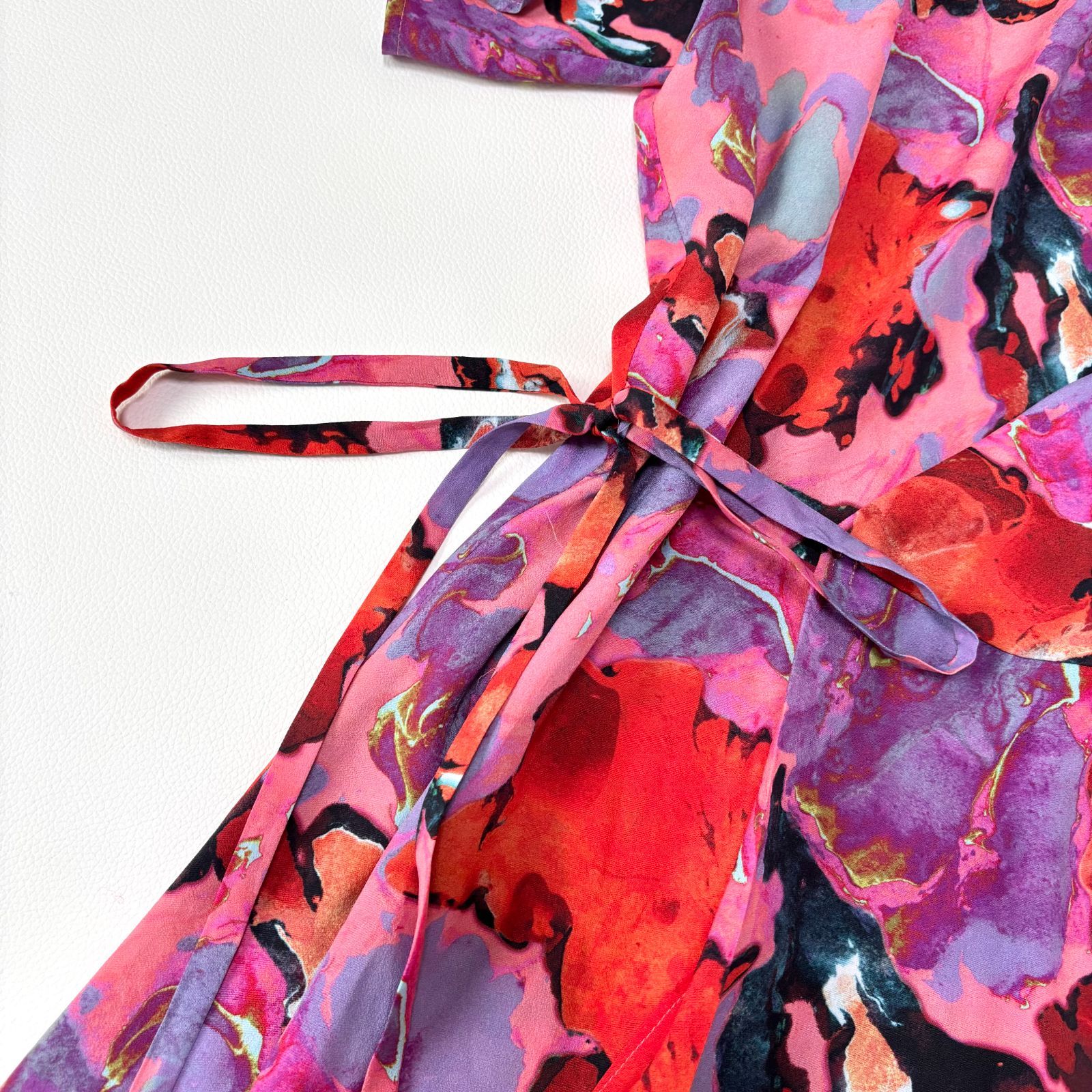 ポールスミス PS Paul Smith 総柄ワンピース 40 ピンク系 美品 アート