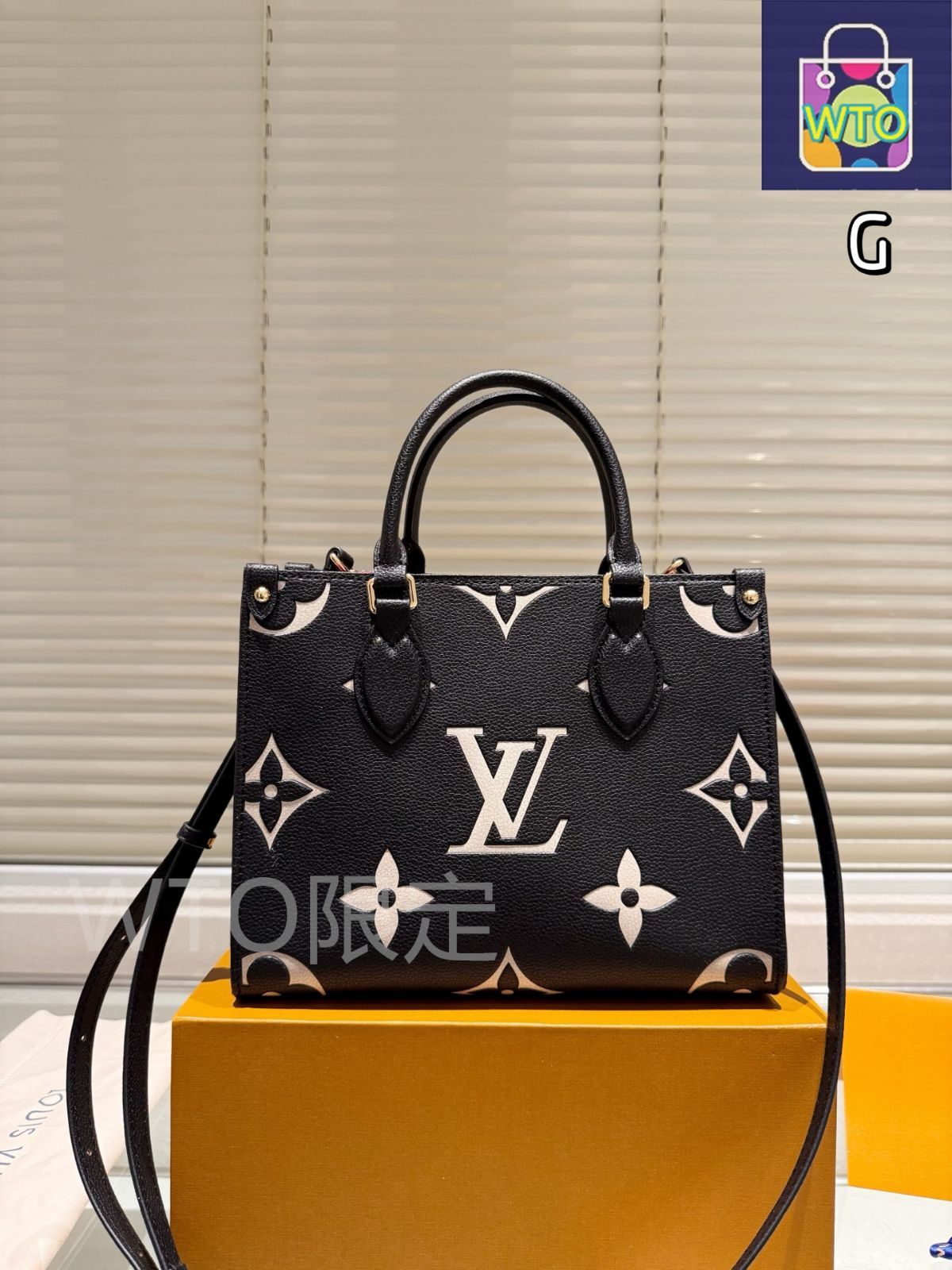  今日 LV ルイ ヴィトン Onthego ブラック × ミルク フラワー スモール-WTO輸入2 ショルダーバッグ ショルダーバッグ