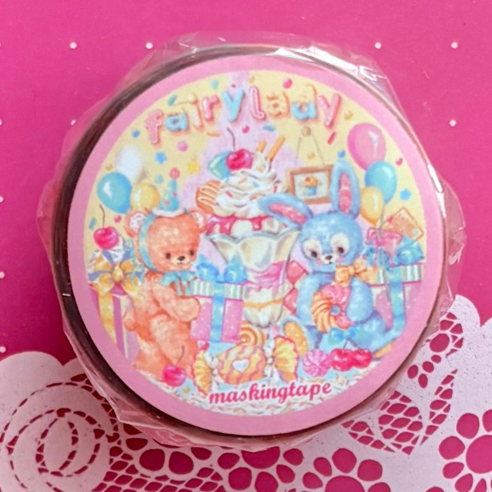 PET 4.8cm×5m 少女心动甜品派对 海外マスキングテープ 海外マステ