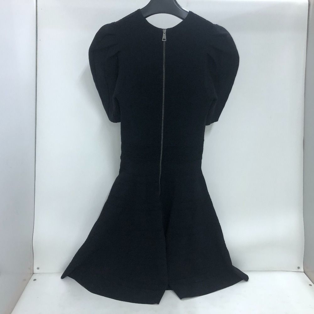 02 w 20905 Ted Baker London puff sleeve dress 半袖 ニット ワンピース ブラック S 中国製 レディース タグあり レーヨン 253464 品