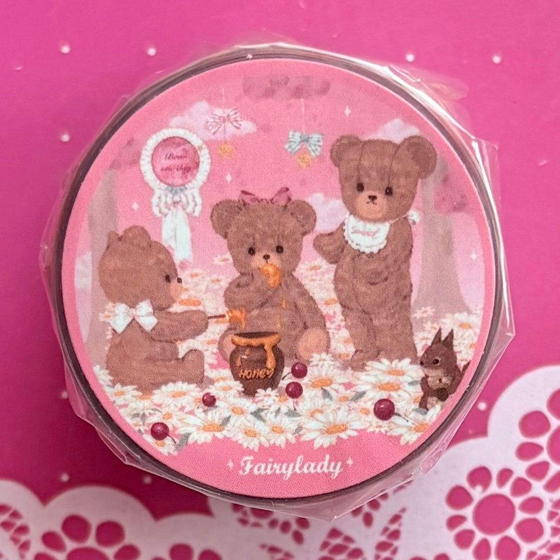 ①新品　PETテープ　まとめて　マスキングテープ　海外　くま　女の子 PET 4.8cm×5m 小熊甜味物语 海外マスキングテープ 海外マステ - メルカリ