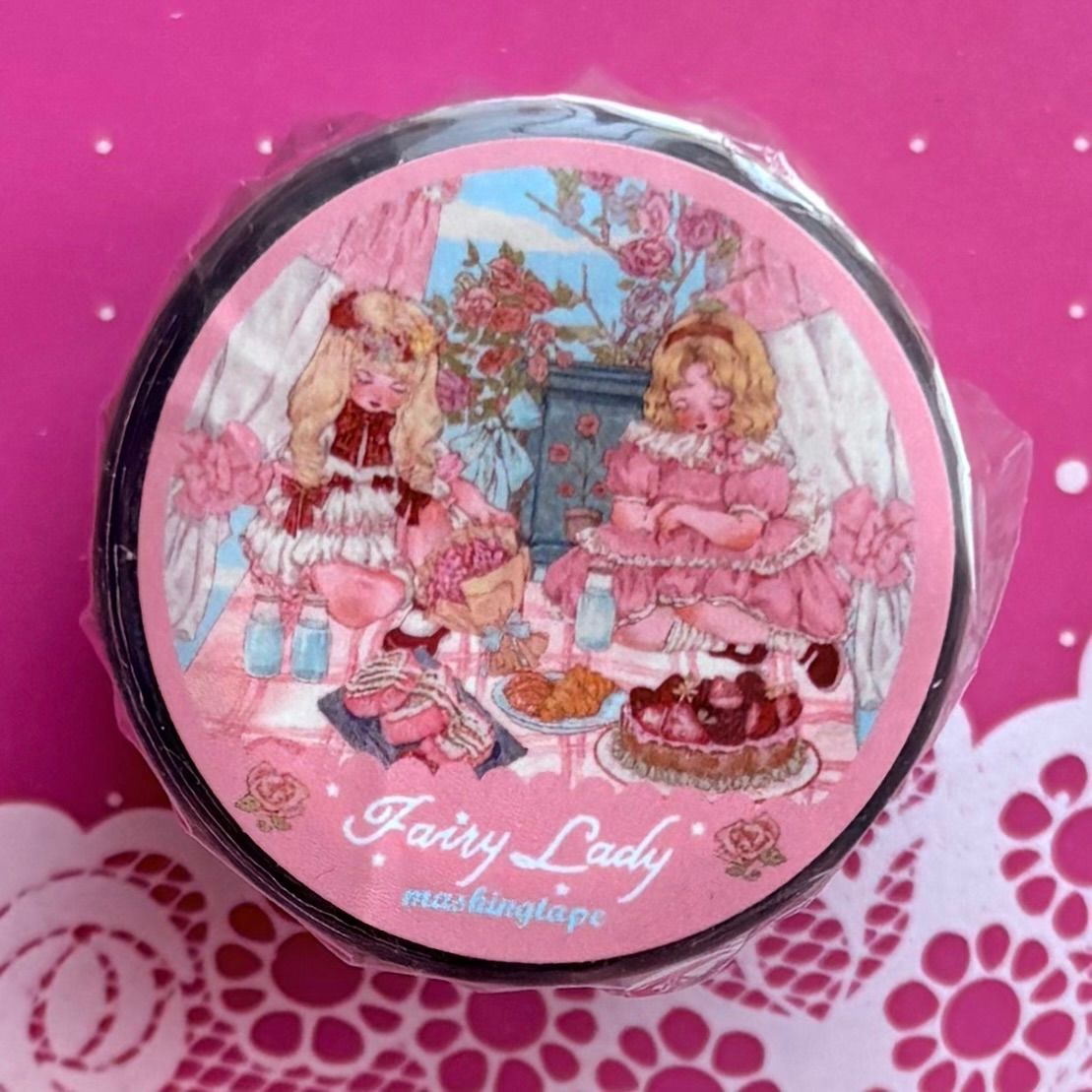 PET 4.8cm×5m 梦中的野餐 海外マスキングテープ 海外マステ 人物