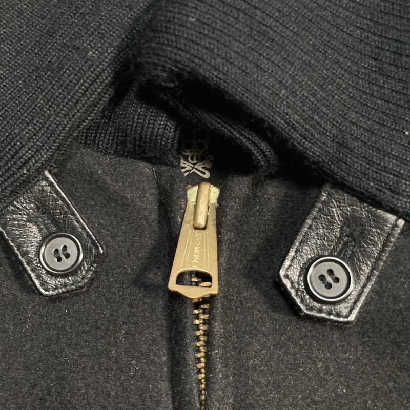 ローブローナックル ライダースジャケット ワッペン 山羊革 ブラウン