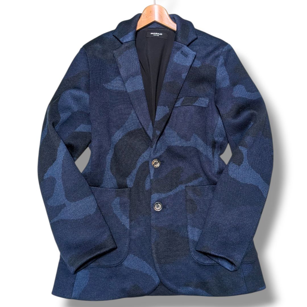 XL 大きいサイズ ウノピゥ リラックス テーラードジャケット ニット カモフラ XL 大きいサイズ ウノピゥ リラックス テーラードジャケット ショップ