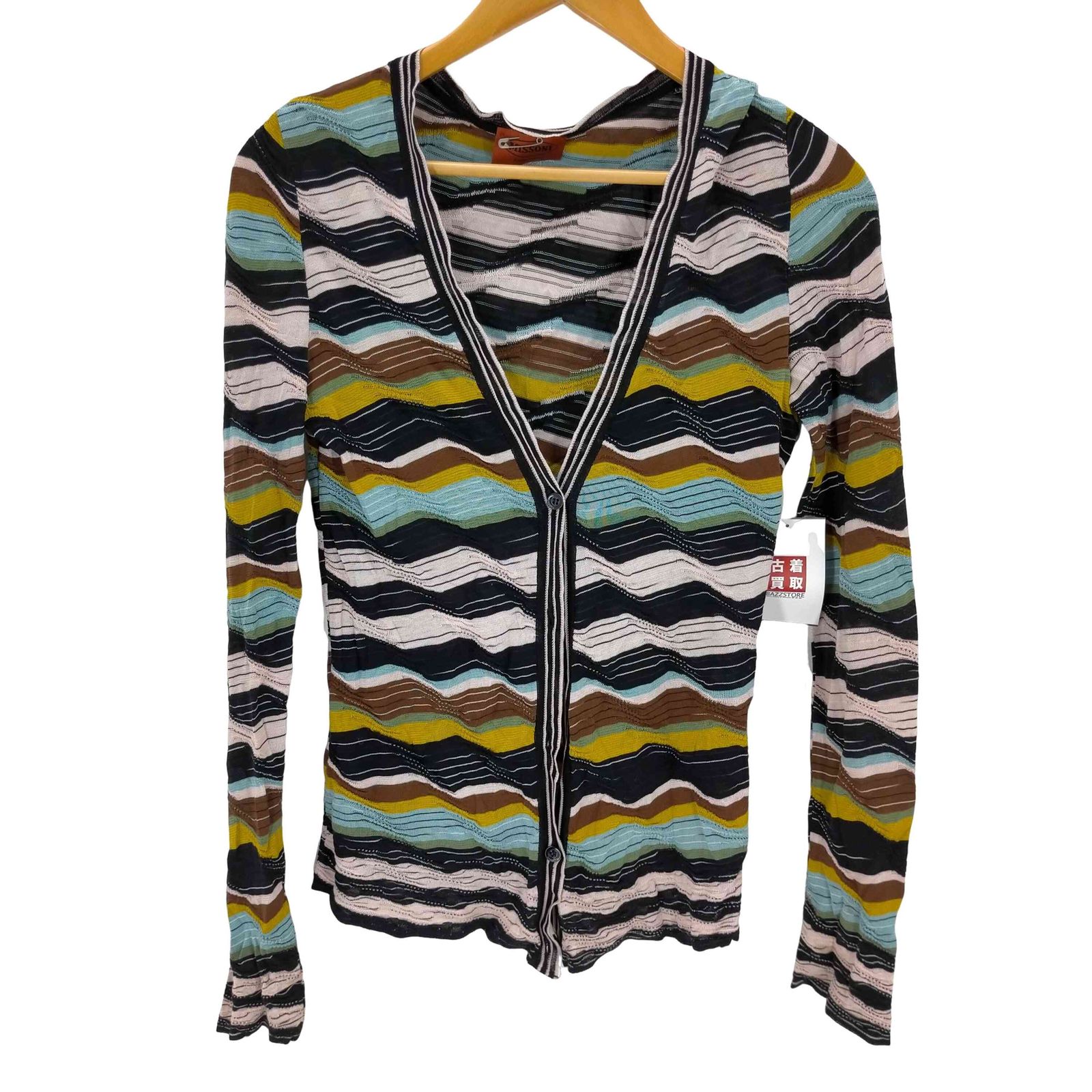 MISSONI ミッソーニマルチカラー/パッチワーク/モヘア／カーディガン MISSONI ミッソーニ マルチカラー/パッチワーク/モヘア/カー