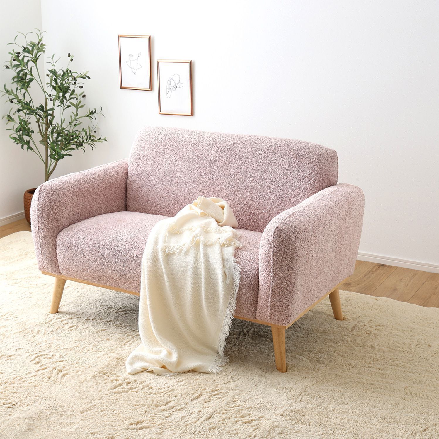  ２人掛 コンパクト ファブリックソファ 幅127cm ソファ 1人暮らし ワンルーム 姫系 おしゃれ かわいい ファミリーソファ 2人掛け 3人掛けソファ ソファ ソファベッド