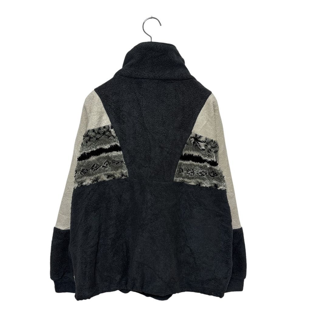 POLAIRE 企業ロゴ アニマル刺繡 アノラックボアフリースジャケット S-3567